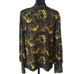 Chico's 0 Long Sleeve Top Womens S Oriental Geometric All Over Print Maximalist Photo 4