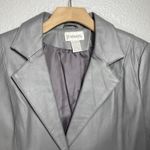 Chadwick's Classic Leather Jacket Blazer  Women’s Size 12 Gray Grey Photo 1