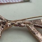 Vintage Kenneth Jay Lane rose gold colored bow brooch Pink Photo 6