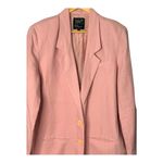 Carole Little Petites Linen Blazer Silk Lined Career Jacket Pink Women Size 12 Size 12P Photo 1