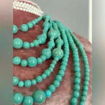 Source Unknown Turquoise 7 Layer Beaded Women's Necklace (309) Photo 1