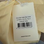 Peppermayo NWT  Exclusive - Alicia Satin Halter Maxi Dress - Yellow Photo 2