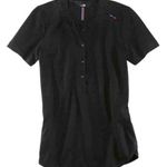 BMW Motorsport Black Polo Pullover Collarless Shirt Size Large EUC #0438 Photo 0