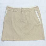 Banana Republic Vintage Y2K  Mid-Rise Poplin Striped Mini Skirt - Cream/White - 2 Photo 4