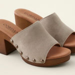 Cordani Whitley Slide On Platform Sandal Suede Tan Size 7.5 Photo 0