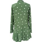 Anthropologie 11.1 TYLHO Green Ladybug Print Button Front Tunic - Small Photo 3