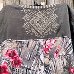 John Mark  Embroidered Gray Tunic Top M Photo 8