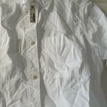 Madewell Denim Button-Up Shirt in Eyelet White: Garment-Dyed Edition Medium NWT Photo 7