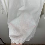 J Jill Embroidered Tunic Top Sz XL Linen Blend Coastal Grandma Beachy Vacation White Photo 2