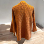 Coco + Carmen  Open Front Cardigan Scallop Arm Hem 3/4 Sleeve S/M Rust‎ Orange Photo 2