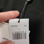 SikSilk Black Logo Stipe Cropped Short Sleeve Tee Size Large Photo 8