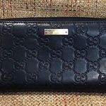  GUCCISSMA GG Embossed Black Leather Continental Full Zip Wallet Photo 15