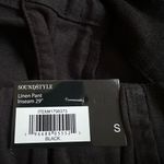 NEW SoundStyle Linen Pants Black Relaxed Comfortable Elasticized Waist Photo 4