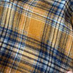 Altar'd State V neck Mustard colored blouse with blue detailing. Size small Photo 3