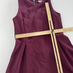 Of Mercer Dress Womens 8 Sleeveless Fit Flare Stretch Zip Back Classic Workwear Purple Photo 5