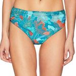 Kenneth Cole NWT Traces of Paradise Tropical Blue Multicolored Large bikini b… Photo 0