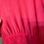 Chelsea 28 Pink Polka Dot One Shoulder Ruffle Feminine Midi Dress Womens XL NWT Photo 5