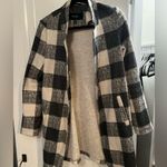 VERO MODA Buffalo Check Cardigan Coat | Black & White | Size M Photo 1