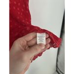 Johnny Was  Tunic Top Short Sleeve Tee Eyelet Embroidered Red Floral Size Medium Photo 3