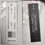 Zac and Rachel  Animal Print Blouse Lace Trim Collared Button Up Shirt Top XL Photo 4