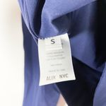 ALIX NYC Xenia Crew Neck Long Sleeve Stretch Cut Out Crop Top Navy Blue Small Photo 2