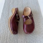 Dansko  Britney Wine Oxblood Leather Maryjane Low Heel Clogs Mules Sz 37 or 6.5-7 Photo 2