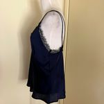 Lucy Paris Brynn Lace-Trim Camisole Tank Top Navy Blue Size Small New with tags Photo 3