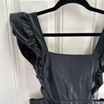 Maeve  Ruffled Vegan Leather Mini Dress Size 6 Photo 2