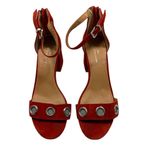 Seychelles & Corey Lynn Calter Red Suede Ankle Strap Sandals Size 7.5 M Photo 3