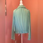 St. John  blue funnel neck zip tracksuit jacket with rhinestones and pockets LG Photo 1