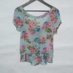 Abercrombie & Fitch M Sky Blue Peasant Top Photo 7
