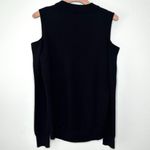 Veronica Beard  Cashmere Cold Shoulder Sweater in Black Size M Photo 2