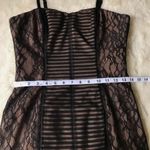 BCBGMAXAZRIA Strapless Bodycon Cocktail Dress Mini Corset Striped Black Size 6 Photo 13