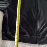 Victoria's Secret  Velour Hoodie Sweatshirt Size XL Black Full Zip Rhinestone Photo 5