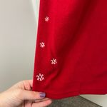 Disney NWOT  Store women’s red snowflake embroidered‎ drawstring pajama bottoms Photo 2