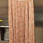 Halogen đź’•NORDSTROM đź’• Double Slit Pleated Midi Skirt ~ Pink Dogwood Large L NWT Photo 6
