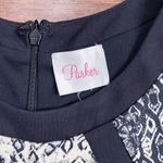 Parker • Jagger Mini Dress bodycon lace print cocktail black cream sheath Photo 4