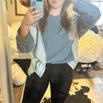 Boutique Blue Long Sleeve Top Photo 3