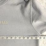 ZARA  Blue Dear Karma Embroidered Crewneck Relaxed Fit Minimalist Sweatshirt S Photo 7