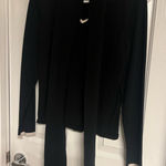 Black sweater blouse w/scarf Size L Photo 0