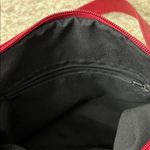 Pebbled Cherry Red Leather Crossbody Bag with Pockets & Adjustable Strap Photo 11