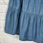 Madewell  Medium Denim Tiered Blouse Photo 5