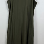 Universal Standard  Tank Midi Dress Women's M Olive Green Stretch Granola Girl Photo 0