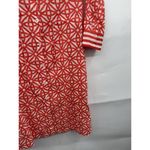 Gretchen Scott Geometric Mini Shirt Dress Women XXS Orange White Artsy Retro Photo 5