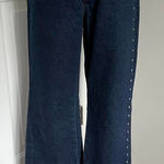 U.S. Polo Assn. Y2K DARKWASH U.S. POLO ASSOC.‎ JEANS CO STUDDED DISTRESSED FLARE JEANS Photo 0