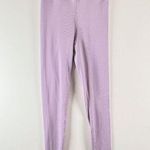Year Of Ours Bandier Women Leggings Purple Ribbed Veronica V Waist Stretch Small Photo 0