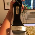 Steve Madden Metallic Silver Strappy Heels Photo 2