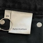 Reformation Jean Short Size 29 Black Cut Off Button Fly Photo 2
