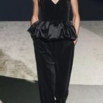 ZARA top Black Strapless Peplum Corset ruffle voluminous party cocktail Photo 3