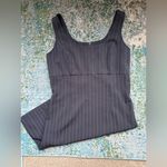 Vintage 90s APNY grey pinstripe sleeveless mini dress, size 8 Gray Photo 6